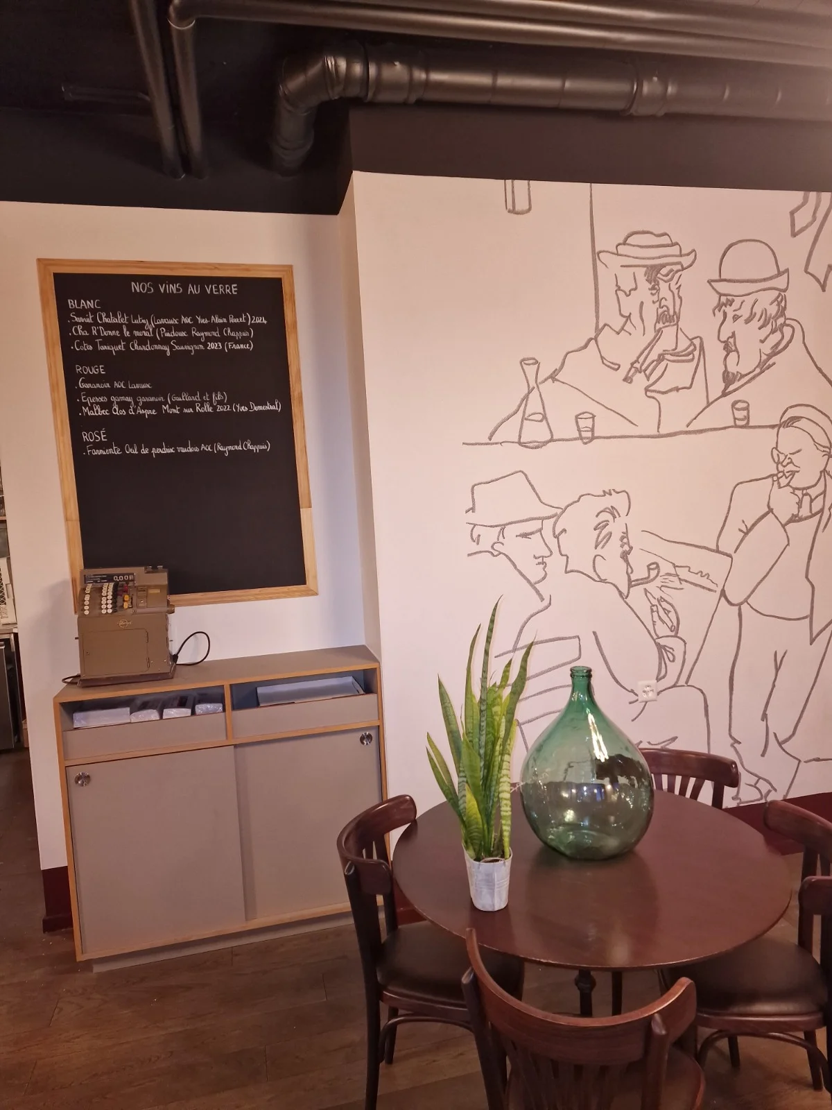 Banquettes et tables de la Brasserie de Paudex, Route du Simplon, Paudex