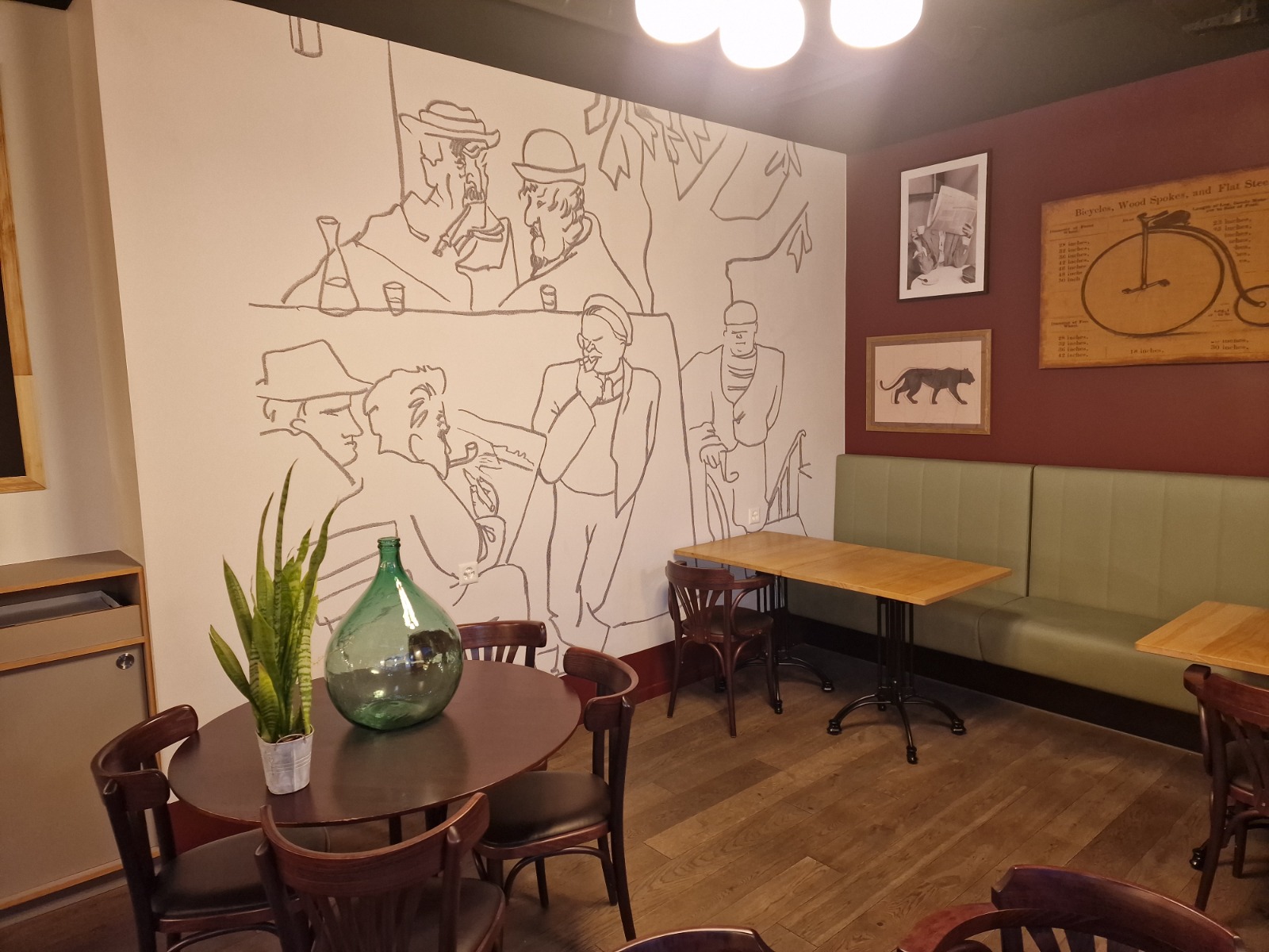 Décoration murale et ambiance bistrot à la Brasserie de Paudex