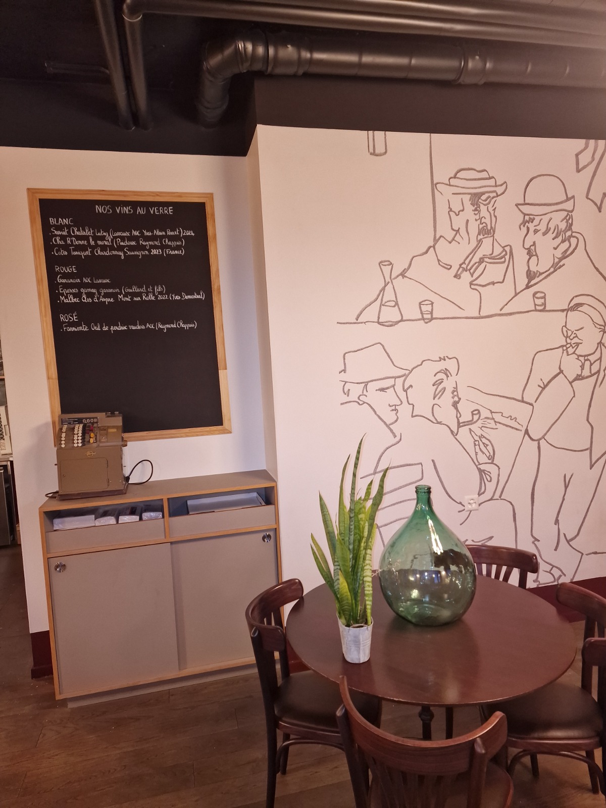 Banquettes et tables de la Brasserie de Paudex, Route du Simplon, Paudex